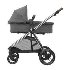 Maxi-Cosi Zelia3 Luxe Twillic Truffle (Black glossy frame & Black Leather)> Wandelwagens|Complete Kinderwagens