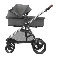Maxi-Cosi Zelia3 Luxe Twillic Truffle (Black glossy frame & Black Leather)> Wandelwagens|Complete Kinderwagens