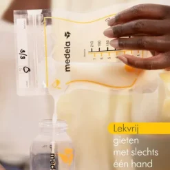 Medela Moedermelkbewaarzakjes Met Schenktuit 210ml 50st><noscript><img width=