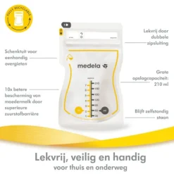 Medela Moedermelkbewaarzakjes Met Schenktuit 210ml 50st><noscript><img width=