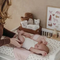 Meyco Aankleedkussenhoes Print - 50 x 70 cm - Jersey - Forest Animals Sand><noscript><img width=