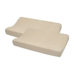 Meyco Baby Aankleedkussenhoes Badstof Uni Sand 50 x 70 cm 2-Pack><noscript><img width=