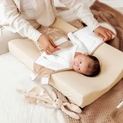 Meyco Baby Aankleedkussenhoes Badstof Uni Sand 50 x 70 cm 2-Pack><noscript><img width=