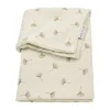 Meyco Baby Gingko Wiegdeken - 75 x 100 cm - Pre-Washed hydrofiel - Soft Sand> Wiegdekens