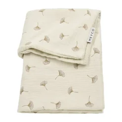Meyco Baby Gingko Wiegdeken - 75 x 100 cm - Pre-Washed hydrofiel - Soft Sand> Wiegdekens