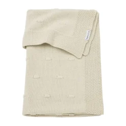 Meyco Baby Ledikantdeken Knots Soft Sand 100 x 150 cm> Ledikantdekens