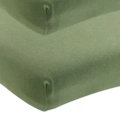 Meyco Baby Ledikanthoeslaken Uni Olive Green 60 x 120 cm 2-Pack> Hoeslakens