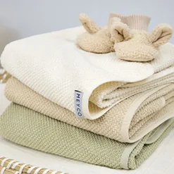 Meyco Baby Popcorn Badcape - 75 x 75 cm - Soft Olive> Badcapes