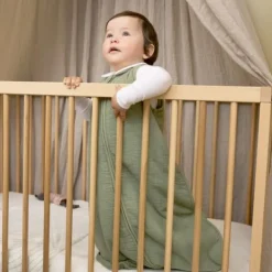 Meyco Baby Slaapzak Hydrofiel Gevoerd Uni Pre-Washed Olive Green 90 cm><noscript><img width=