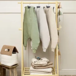 Meyco Baby Slaapzak Jumper Winter Hydrofiel Uni Pre-Washed Olive Green 104 cm><noscript><img width=