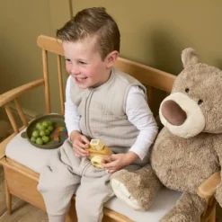 Meyco Baby Slaapzak Jumper Winter Hydrofiel Uni Pre-Washed Greige 92 cm><noscript><img width=