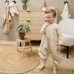 Meyco Baby Slaapzak Jumper Winter Penguin Soft Sand 80 cm><noscript><img width=