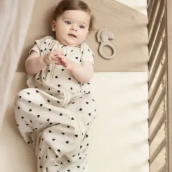 Meyco Baby Uni Hoeslaken Juniorbed- 2 Stuks - 70 x 140 cm - Jersey - Nature><noscript><img width=