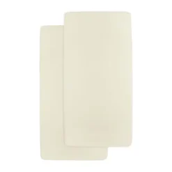 Meyco Baby Uni Hoeslaken Ledikant - 2 Stuks - 60 x 120 cm - Jersey - Nature> Hoeslakens