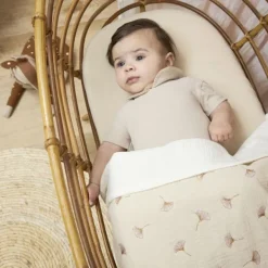 Meyco Baby Uni Hoeslaken Wieg - 40 x 80/90 cm - Jersey - Nature><noscript><img width=