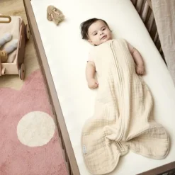 Meyco Baby Uni Hoeslaken Juniorbed - 70 x 140 cm - Jersey - Soft Sand><noscript><img width=