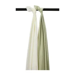 Meyco Baby Uni Swaddle - 2 Stuks - Pre-Washed Hydrofiel - 120 x 120 cm Soft Rose/Rose> Multidoek