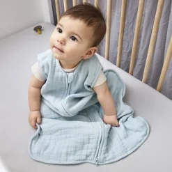 Meyco Baby Uni Zomerslaapzak - 110 cm - Pre-Washed Hydrofiel - Soft Sand><noscript><img width=