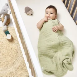 Meyco Baby Uni Zomerslaapzak - 60 cm - Pre-Washed Hydrofiel - Soft Sand><noscript><img width=