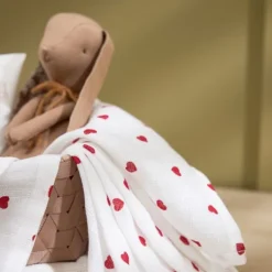 Meyco Baby Washandjes Hydrofiel Sweet Heart Red 20 x 17 cm 3-Pack><noscript><img width=