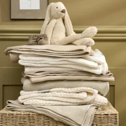 Meyco Baby Wiegdeken Knots Soft Sand 75 x 100 cm><noscript><img width=