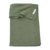 Meyco Ledikantdeken Mini Knots Forest Green 100x150cm> Hoeslakens