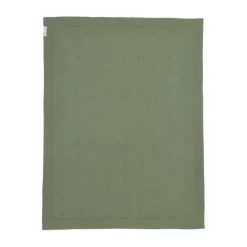Meyco Ledikantdeken Mini Knots Forest Green 100x150cm> Ledikantdekens