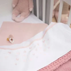 Meyco Ledikantlaken Hearts Lilac 100 x 150 cm> Ledikantlakens