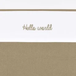 Meyco Ledikantlaken Hello World Sand 100x150cm> Ledikantlakens
