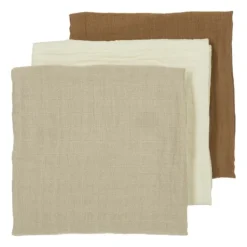 Meyco Multidoek Hydrofiel Pre-Washed Uni Offwhite/Sand/Toffee 70 x 70 cm 3-Pack> Luiers
