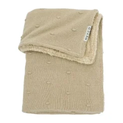 Meyco Wiegdeken Mini Knots Soft Pink Teddy 75x100cm> Wiegdekens