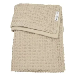 Meyco Wiegdeken Wafel Teddy Greige 75 x 100 cm> Wiegdekens