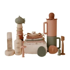 Mushie Monddoekje Muslin Cotton Pink Flowers 5-Pack> Monddoekjes / Spuugdoekjes