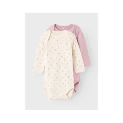 Name It Romper Floral 2-Pack Pink / Buttercream 74> Rompertjes