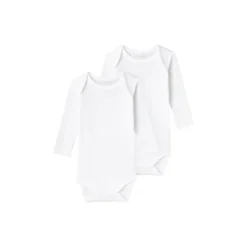Name It Romper 2-Pack Bright White 50> Rompertjes