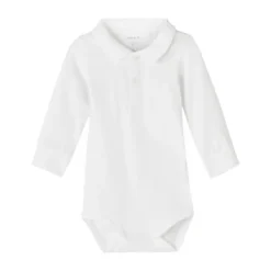 Name It Romper Polo Holger Bright White 56> Rompertjes