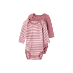 Name It Romper Stripe 2-Pack Mesa Rose 62><noscript><img width=