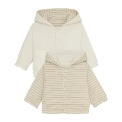 Noppies Neddie Jasje - Stripe - Maat 50 - Offwhite> Jasjes
