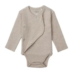 Noppies Romper Rib Nino Taupe Melange 44> Rompertjes