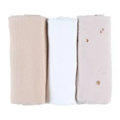 Noukie's B&M Set – 3 doeken – 70×70 cm – Katoen – Geluksduiven> Multidoek