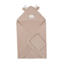 Noukie's F&O Badcape - 75 x 75 cm - Badstof - Beige> Badcapes