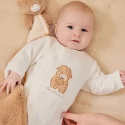 Noukie's F&O Pyjama Met Borduursel - 00 Mnd - Velours - Wit><noscript><img width=