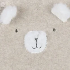 Noukie's F&O Pyjama Met Borduursel - 00 Mnd - Velours - Beige> Pyjama's