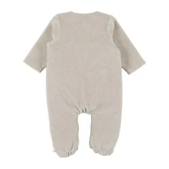 Noukie's F&O Pyjama Met Borduursel - 00 Mnd - Velours - Beige><noscript><img width=