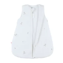 Noukie's F&O Slaapzak Met Borduursel - Maat 50 cm - Gewatteerde Mousseline - Wit> 4-Seizoenen Slaapzakken