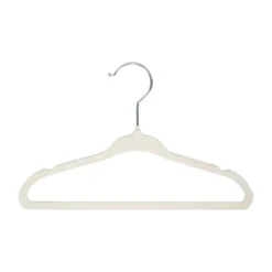 Puck Kledinghanger Velours Ecru (6 stuks)> Kledinghangers