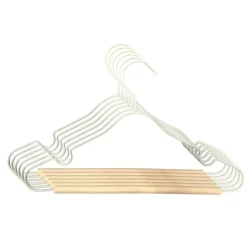 Puck Kledinghanger Velours Ecru (6 stuks)><noscript><img width=