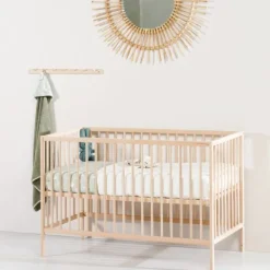 Puck Ledikant Raw Beuken Natural 60x120 cm><noscript><img width=