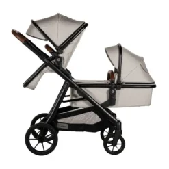 Qute Duo Kinderwagen Q-Twin Jeans Zwart> Uitbreidbare Kinderwagens|Tweeling Kinderwagens