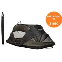 Qute Q-Camp Babytent - Travelcot Black / Desert> Inklapbare Reis Boxen|Inklapbare Reis Boxen